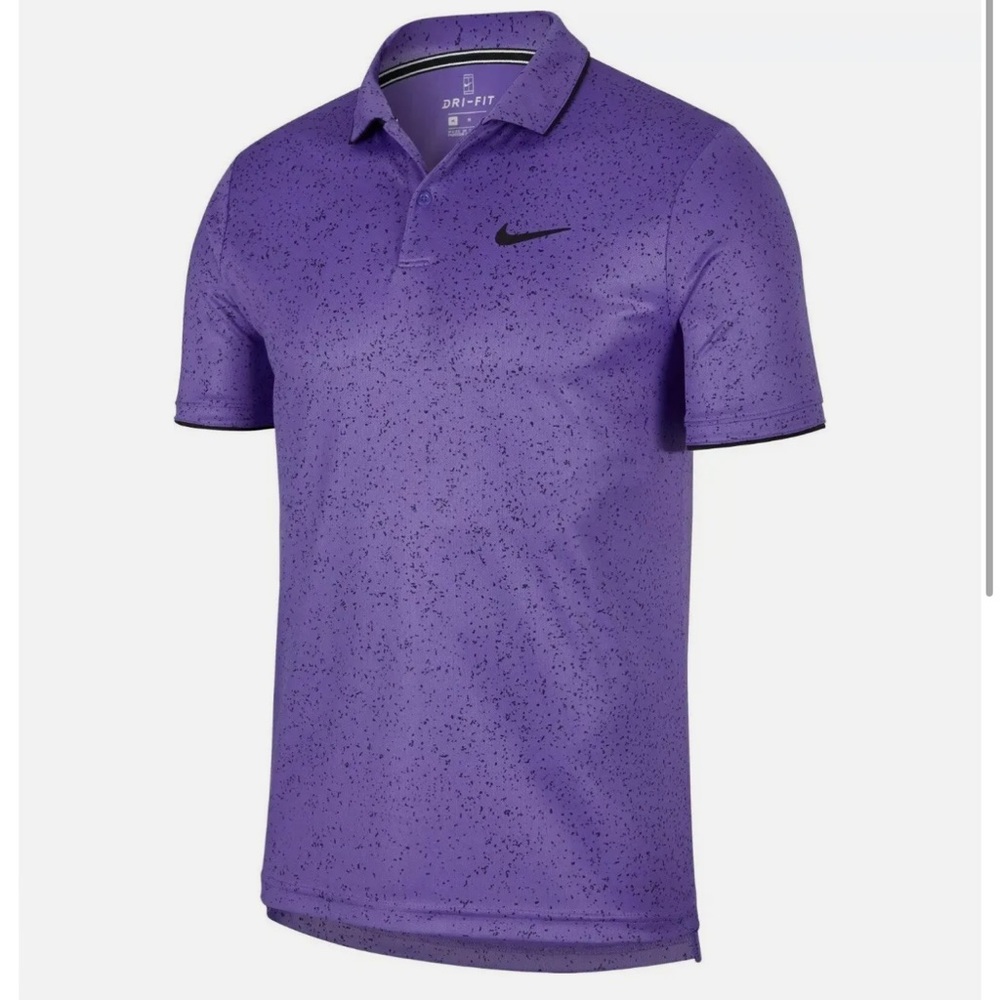 Nike Purple Tennis Short-Sleeve Polo